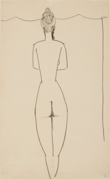 View full screen - View 1 of Lot 208. Femme nue vue de dos.