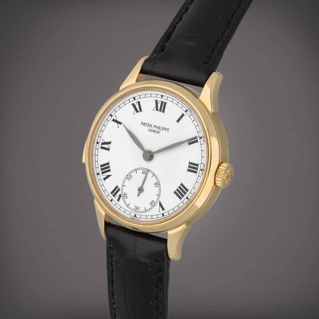 View full screen - View 1 of Lot 16. Reference 3979J | A yellow gold minute repeating wristwatch made to commemorate the 150th Anniversary of Patek Philippe | Circa 1991.