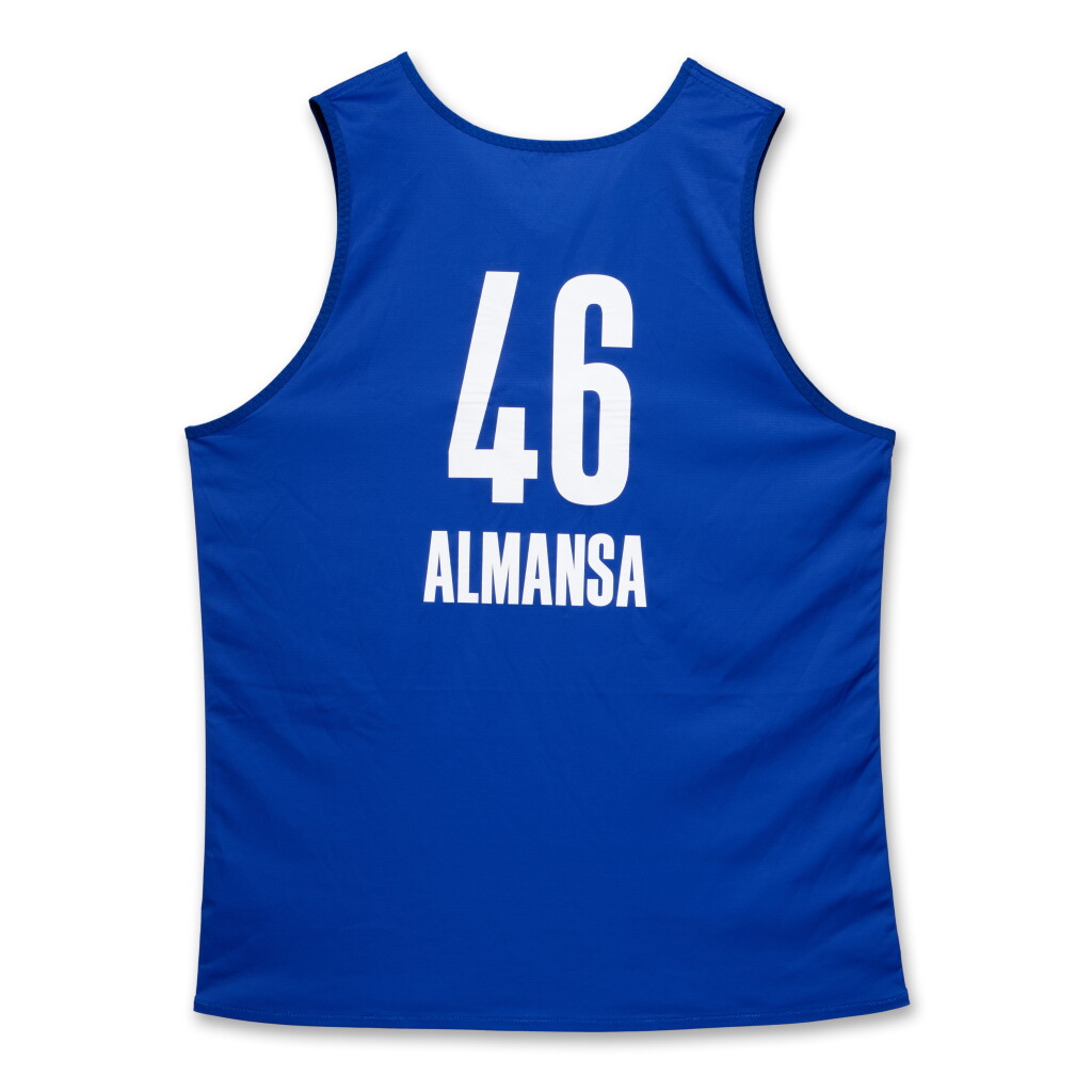 View full screen - View 1 of Lot 221. Izan Almansa 2025 NBA Draft Combine Issued Jersey.