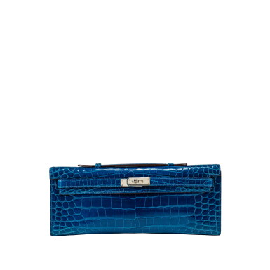 View full screen - View 1 of Lot 1031. Bleu Roi Shiny Niloticus Crocodile Kelly Cut Palladium Hardware, 2011.