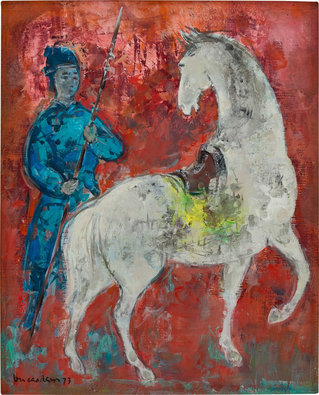 View full screen - View 1 of Lot 2002. Vu Cao Dam 武高談 | Le Cheval Blanc (The White Horse) 白馬.