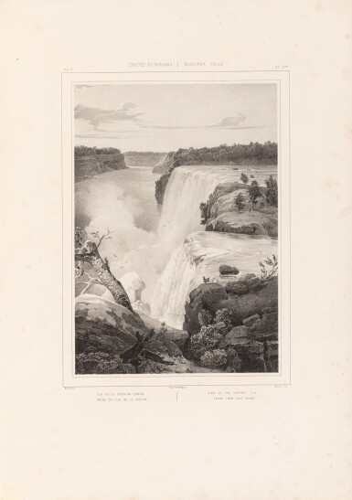 View full screen - View 1 of Lot 32. Chutes du Niagara Paris, Rémond, Delpech, 1838..