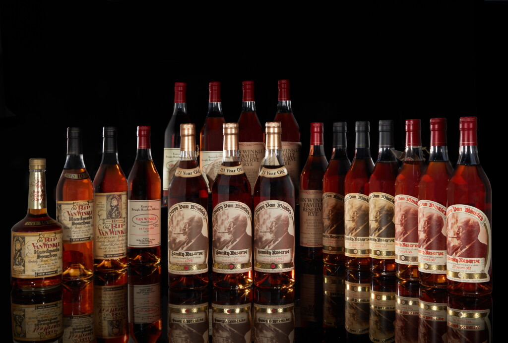 View full screen - View 1 of Lot 34. Pappy Van Winkle Triple Vertical NV (14 BT 75cl, 4 BT 70cl).