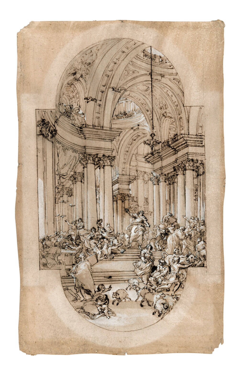 View full screen - View 1 of Lot 167. Christ chasing the moneylenders from the Temple.