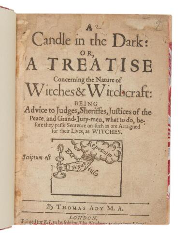 View full screen - View 1 of Lot 3. Ady, Thomas | A far more serious approach to debunking witchcraft than the witch skit in "Monty Python and the Holy Grail".