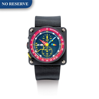 View full screen - View 1 of Lot 2001. IKRONO ALAIN SIBERSTEIN | IKRONO WATCH BY ALAIN SILBERSTEIN, A LIMITED EDITION LEFT-HANDED PVD-COATED TITANIUM CHRONOGRAPH WRISTWATCH WITH DATE, CIRCA 2010 | "Ikrono Watch 由 Alain Silberstein 製作 限量版PVD塗層鈦金屬計時腕錶,備日期顯示,錶殼編號134/500,約2010年製".