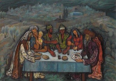View full screen - View 1 of Lot 30. Seder Scene.