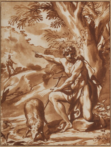 View full screen - View 1 of Lot 725. St. John the Baptist bearing witness.