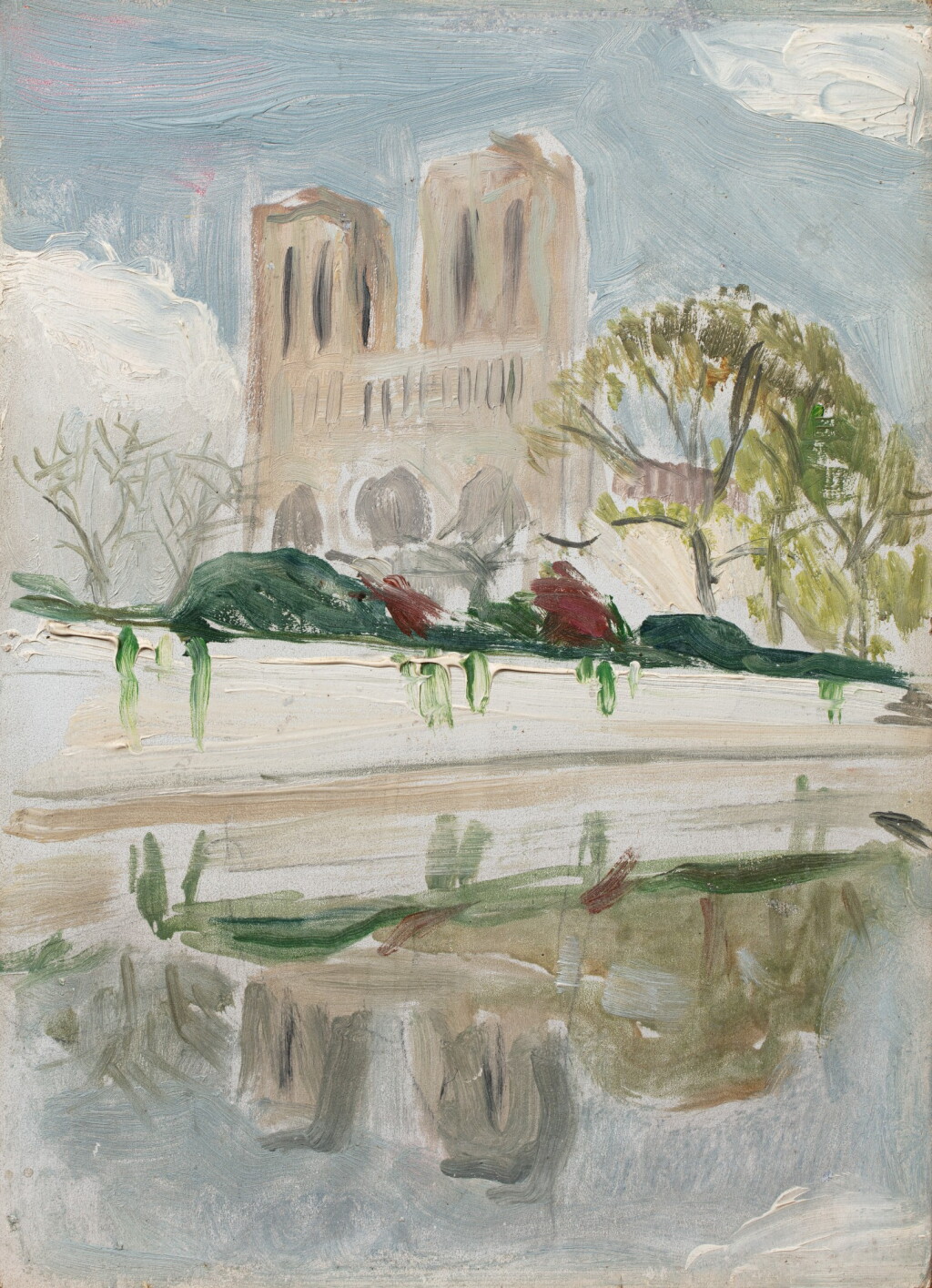 View full screen - View 1 of Lot 5. Le Pho (1907-2001), Notre-Dame de Paris | 黎譜 (1907-2001) , 巴黎聖母院.