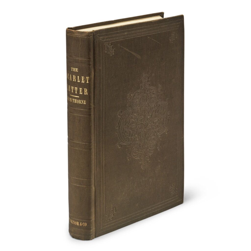 View full screen - View 1 of Lot 55. HAWTHORNE, NATHANIEL | The Scarlet Letter, A Romance. Boston: Ticknor, Reed, and Fields, 1850.