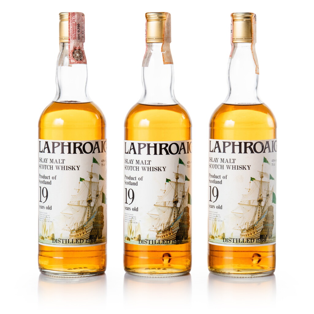 View full screen - View 1 of Lot 230. Laphroaig Sestante 19 Year Old 40.0 abv 1969 (3 BT 70cl).