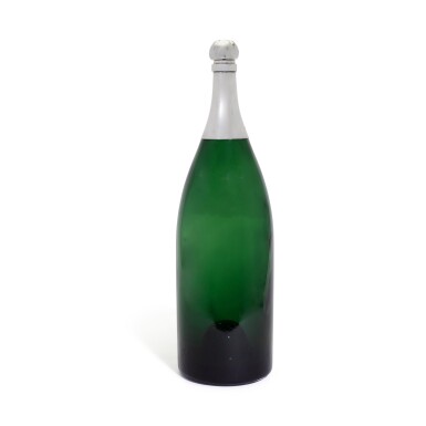 View full screen - View 1 of Lot 39. A VERY LARGE SILVER-MOUNTED CHAMPAGNE DECANTER, HUKIN & HEATH, BIRMINGHAM, 1893.