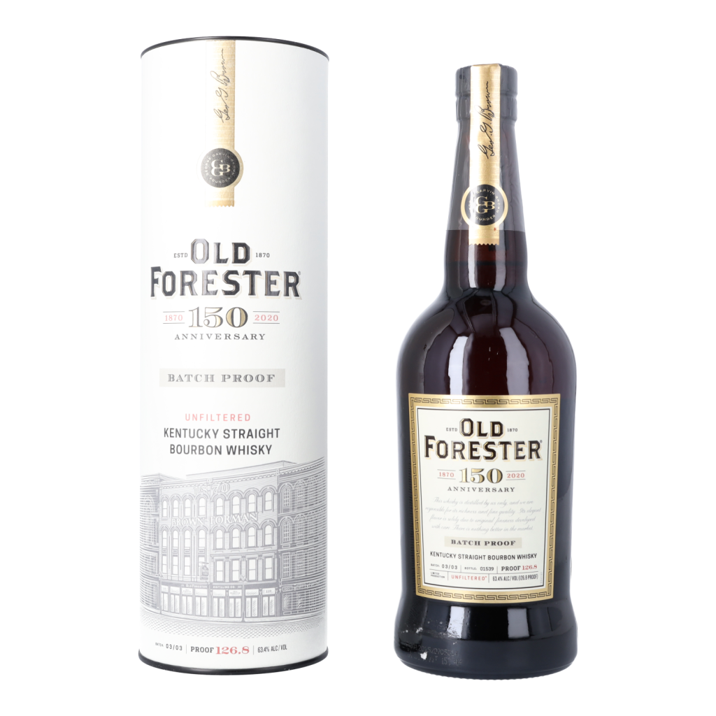 View full screen - View 1 of Lot 510. Old Forester 150th Anniversary 126.8 proof NV (1 BT75).