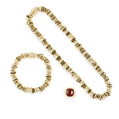 View full screen - View 1 of Lot 59. DEMI-PARURE OR ET CITRINE, POMELLATO | GOLD AND CITRINE DEMI-PARURE, POMELLATO.