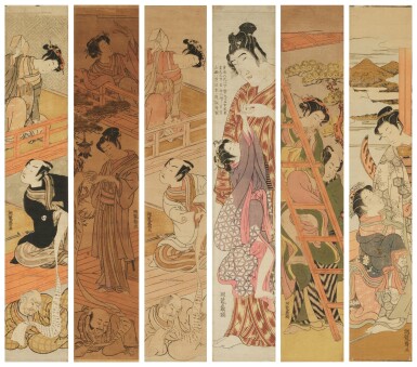 View full screen - View 1 of Lot 1190. Isoda Koryusai (Japan 1735-1790) Suzuki Harunobu (Japan 1725-1770), Late 18th Century.