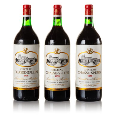 View full screen - View 1 of Lot 204. Château Chasse Spleen 1978/1979 (6 MAG).