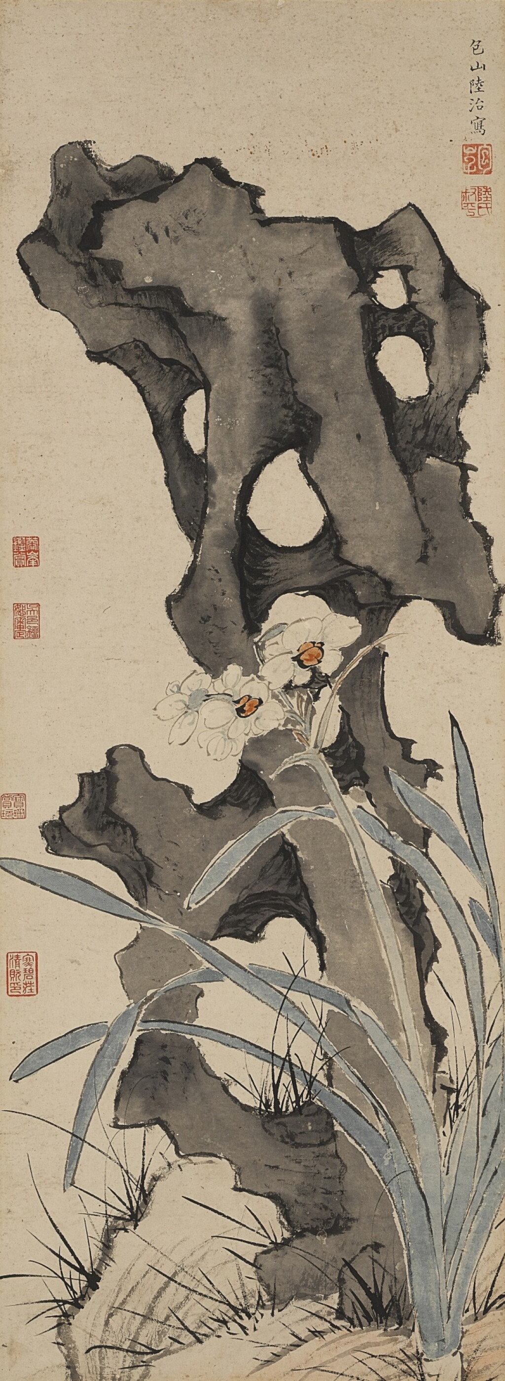 View full screen - View 1 of Lot 3024. Lu Zhi, Narcissus | 陸治 水仙圖 .