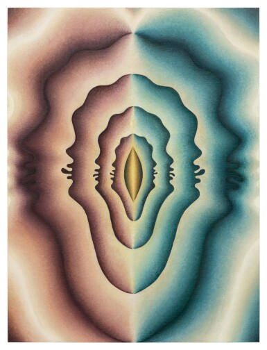 View full screen - View 1 of Lot 7. Lick Lick in Brown and Green.