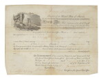 JAMES MONROE | A presidential land grant, signed by James Monroe, as 5th President, and countersigned by Josiah Meigs, as Commissioner of the General Land Office
