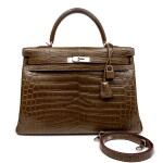 Gris Elephant Matte Niloticus Crocodile Kelly 35 Retourne Palladium Hardware, 2011.