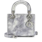 Silver Embossed Mini Lady Dior Silver Hardware, 2014