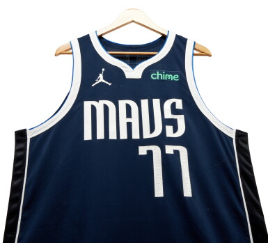 View full screen - View 1 of Lot 20. Luka Dončić Dallas Mavericks 2024-2025 Kia NBA Tip-Off Game Worn Statement Edition Jersey | Double-Double.