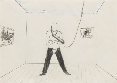 View full screen - View 1 of Lot 161. o. T. (Anwendungsanregung im Aktionismusgeschmack) (Untitled (application suggestion in the actionism flavour)).