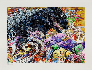 View full screen - View 1 of Lot 96. Homage to Director Hideaki Anno: Godzilla Resurgence & Evangelion | 向導演庵野秀明致敬:哥吉拉對決新世紀福音戰士.