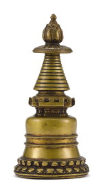 A BRONZE STUPA, TIBET, 13TH CENTURY | 十三世紀 藏傳銅佛塔