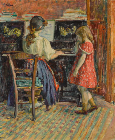 View full screen - View 1 of Lot 70. La leçon de piano (Marthe et Nono).