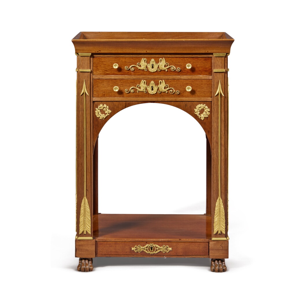 View full screen - View 1 of Lot 1208. An Empire Gilt-Bronze Mounted Mahogany Writing Table, Circa 1810 .