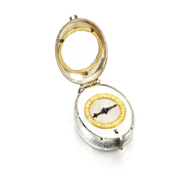 View full screen - View 1 of Lot 1301. A rare and small silver puritan watch Circa 1635 .