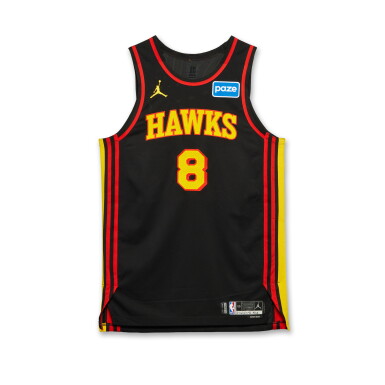 View full screen - View 1 of Lot 37. Buddy Hield Atlanta Hawks 2026 NBA Playoffs Eastern Conference Round 1 Game Issued Statement Edition Jersey | Game 1.