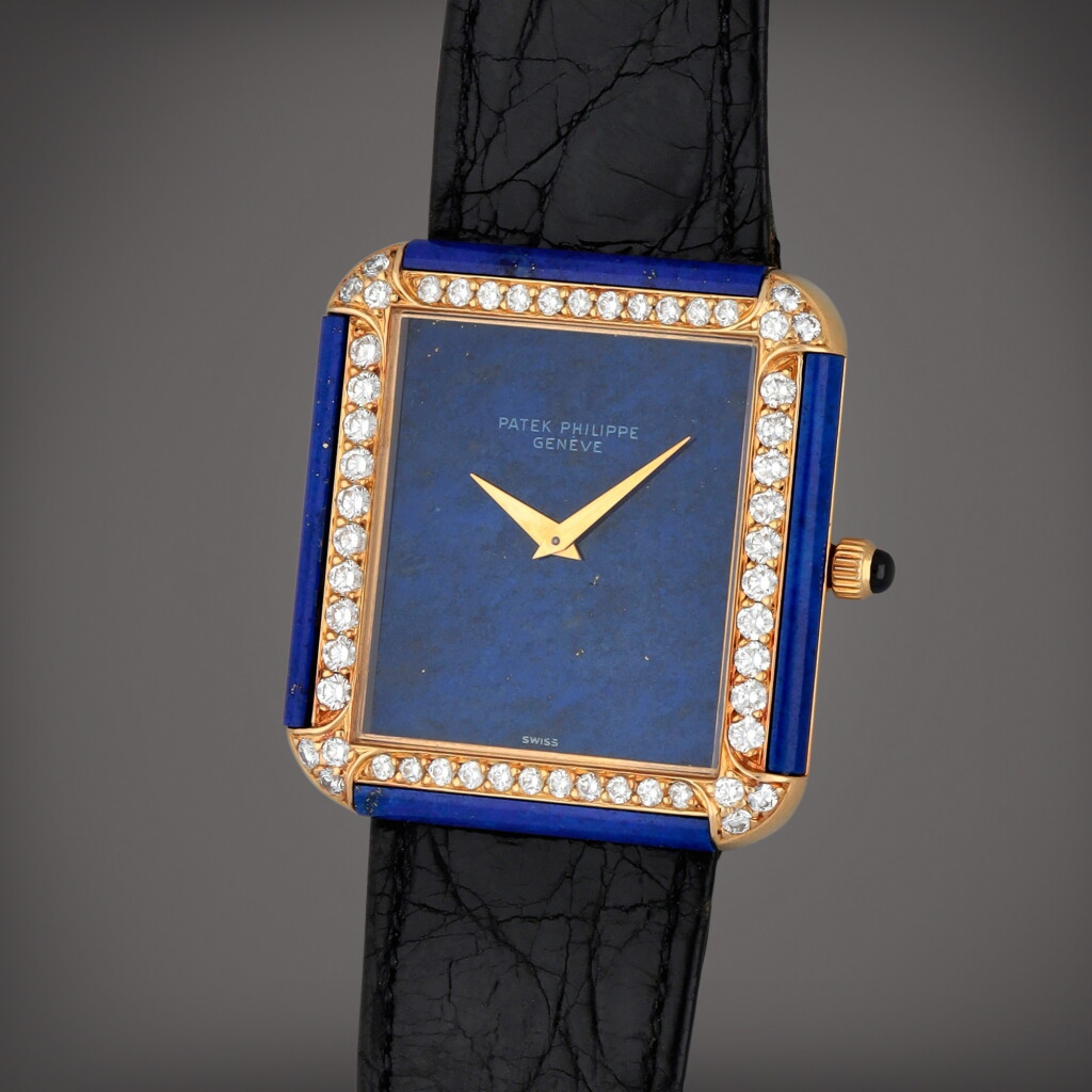 View full screen - View 1 of Lot 253. Reference 3727 | A yellow gold and diamond-set wristwatch | Circa 1980.