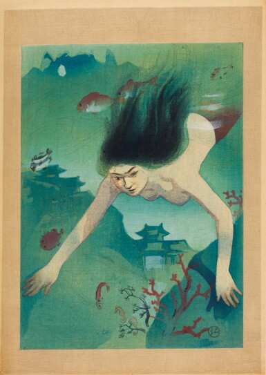View full screen - View 1 of Lot 162. Nakazawa Hiromitsu (1874-1964) | The Heroine Matsukaze from the play The Story of Matsukaze and Murasame (Matsukaze Murasame sokutai kagami) | Taisho period, early 20th century.