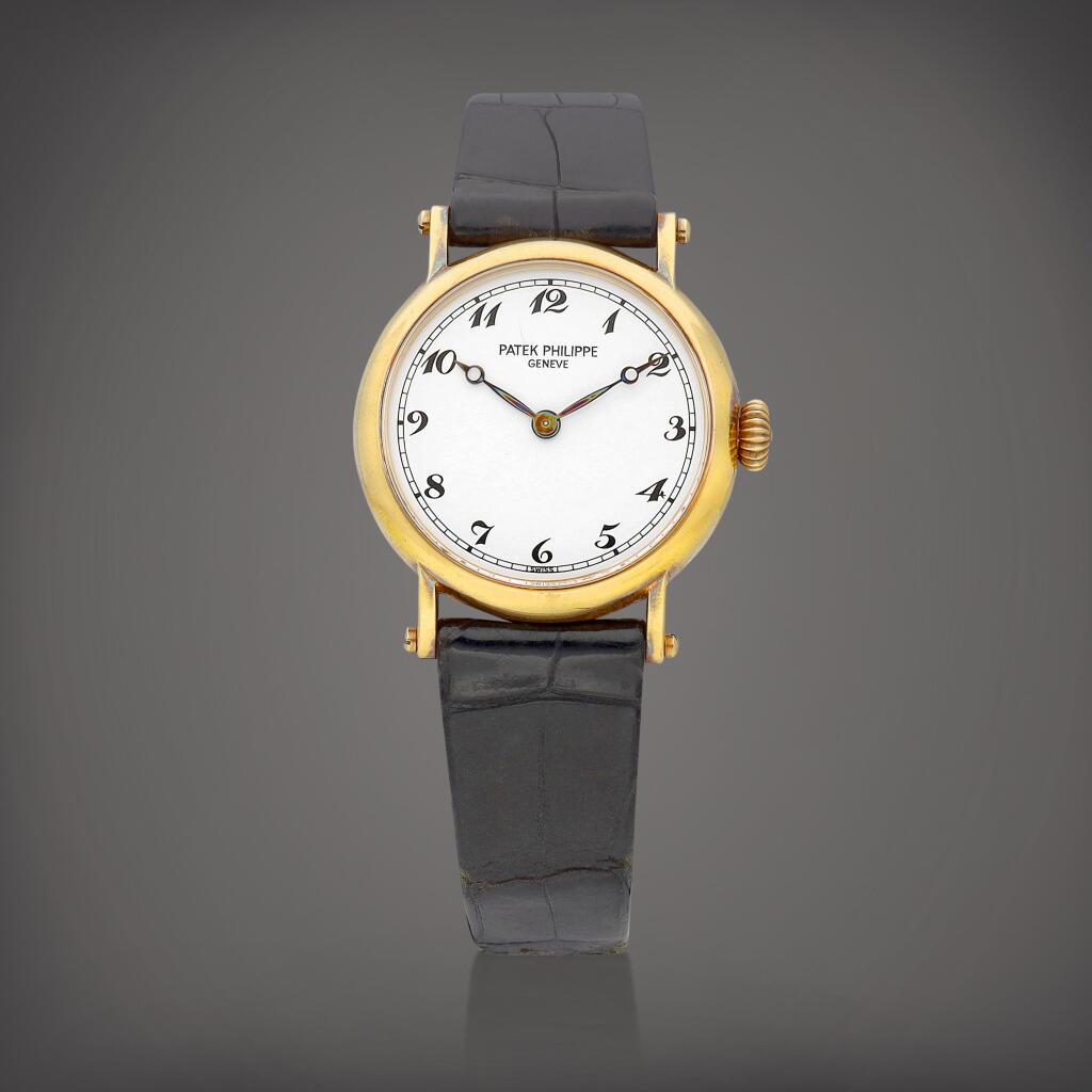 View full screen - View 1 of Lot 8637. Reference 4860 | A yellow gold wristwatch, Circa 1996 | 百達翡麗 | 型號4860 | 黃金腕錶,約1996年製.