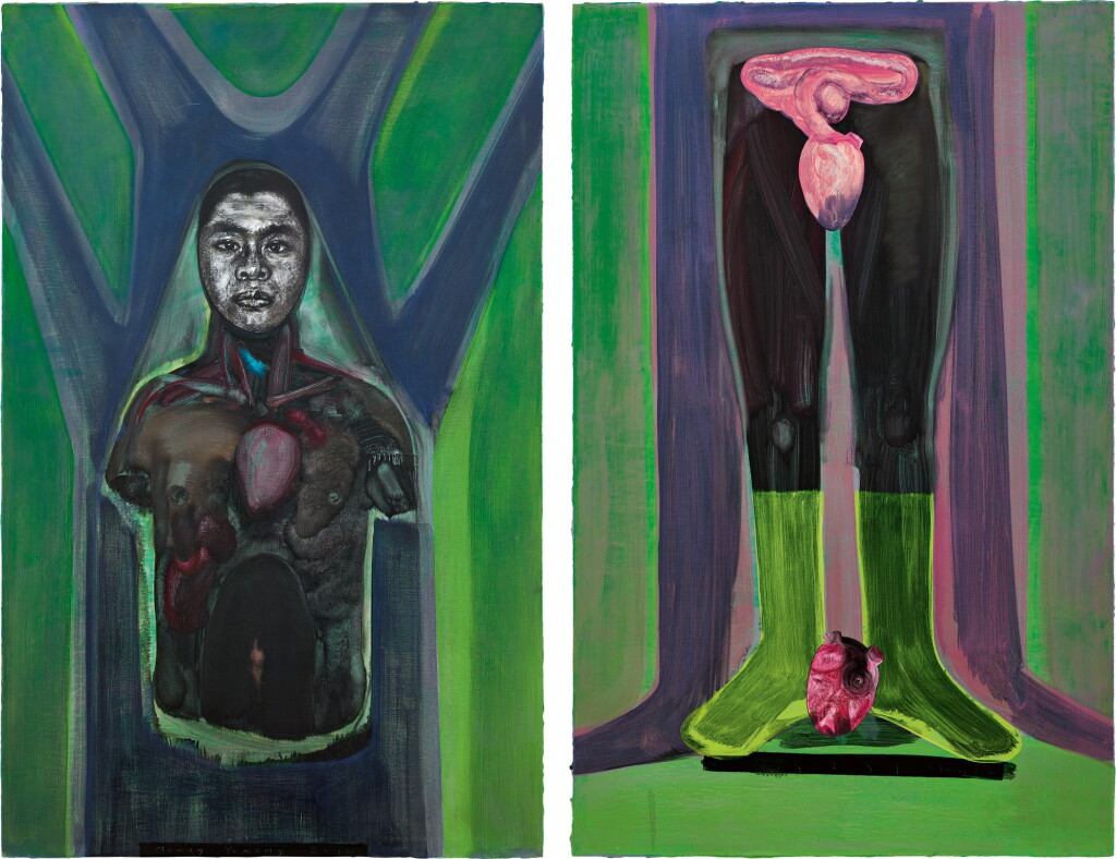 View full screen - View 1 of Lot 592. Huang Yuxing 黃宇興 | Portrait 肖像(雙聯作).