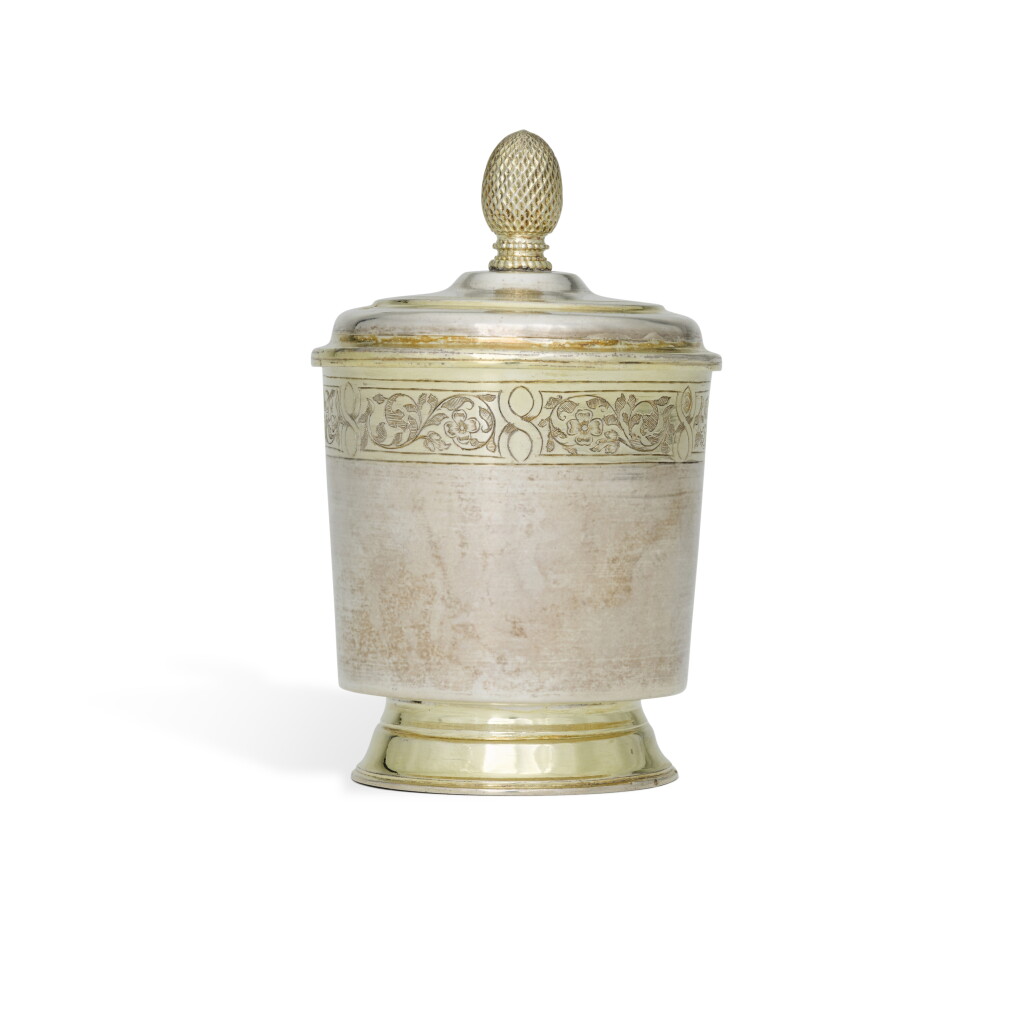 View full screen - View 1 of Lot 47. A German parcel-gilt silver beaker and cover, Johann Christoph Treffler, Augsburg, circa 1680.