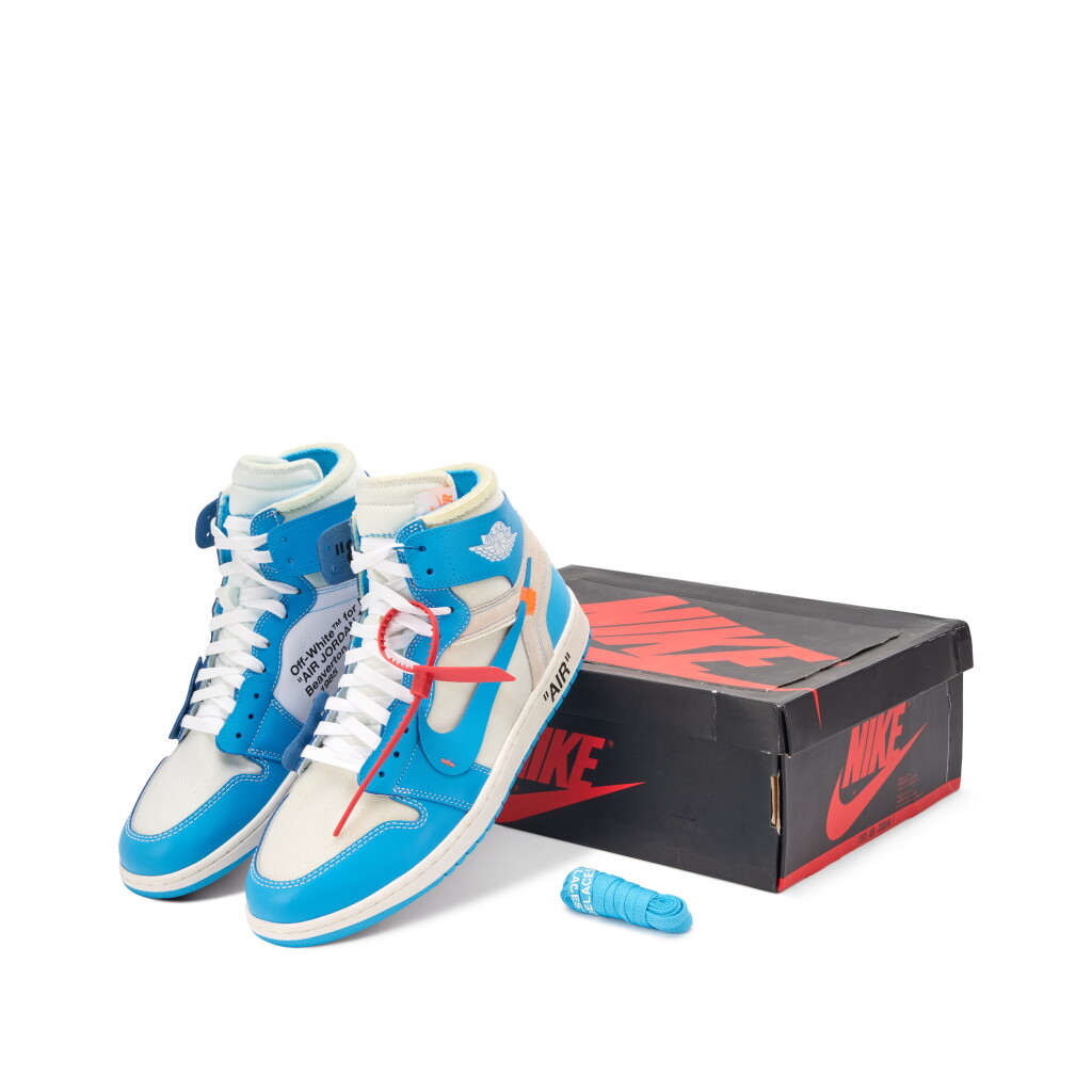 View full screen - View 1 of Lot 2. Nike Air Jordan 1 Retro High Off-White ‘UNC’ Promo Sample | Size 13.