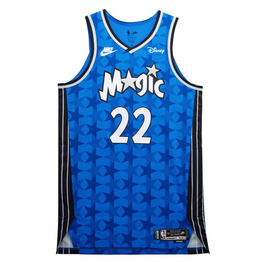 View full screen - View 1 of Lot 127. Franz Wagner Orlando Magic 2023-2024 Kia NBA Tip-Off Game Worn Classic Edition Jersey.