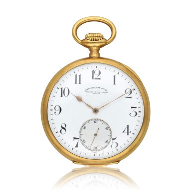 View full screen - View 1 of Lot 252. Chronometre Royal | A large yellow gold open faced watch, Circa 1915.