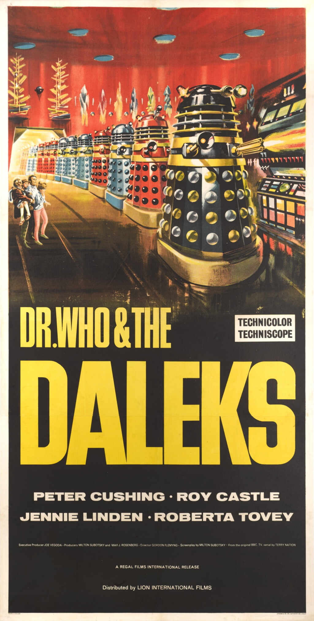 View full screen - View 1 of Lot 69. Dr. Who and the Daleks (1965), poster, British.