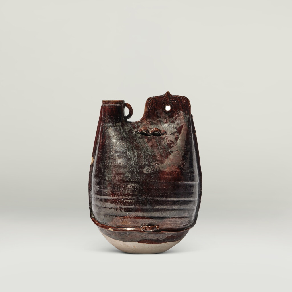 View full screen - View 1 of Lot 141. A brown-glazed flask, Liao dynasty .