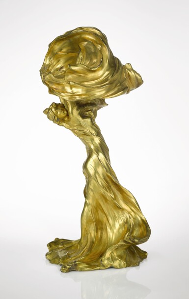 View full screen - View 1 of Lot 220. FRANÇOIS-RAOUL LARCHE | "LOÏE FULLER" TABLE LAMP.