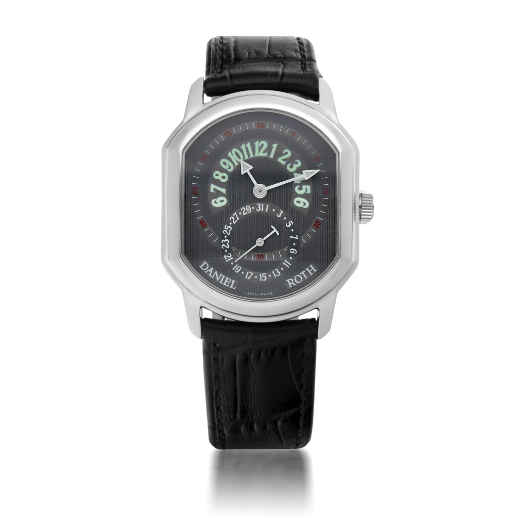 View full screen - View 1 of Lot 408. DANIEL ROTH | REF 807.L60 WHITE GOLD WRISTWATCH WITH DATE CIRCA 2005.