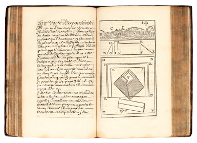 View full screen - View 1 of Lot 46. Bourdin, Seventeenth-century French illustrated manuscript of two works on military architecture and fortifications.