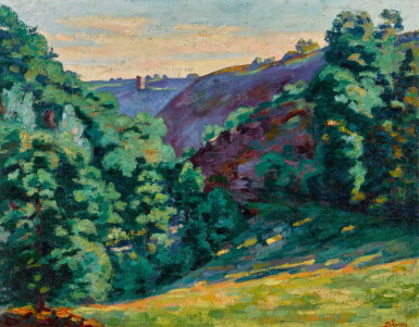 View full screen - View 1 of Lot 57. Le Ravin de la folie, vue de Chateau Crozant.