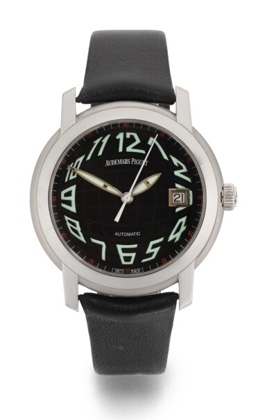 View full screen - View 1 of Lot 43. AUDEMARS PIGUET | JULES AUDEMARS, REFERENCE 15120BC.OO.A002CR.02, WHITE GOLD WRISTWATCH WITH DATE, CIRCA 2000 .