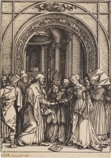 View full screen - View 1 of Lot 17. The Betrothal of the Virgin (B. 82; M., Holl. 194).