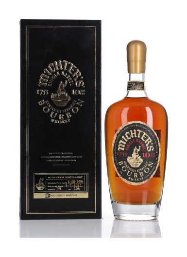 View full screen - View 1 of Lot 204. Michter's 10 Year Old "Bourbon Barons" Single Barrel 94.4 Proof 2006 (1 Bottle 75cl).